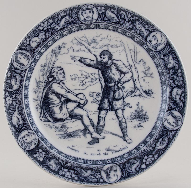Plate Wamba and Gurth c1880s